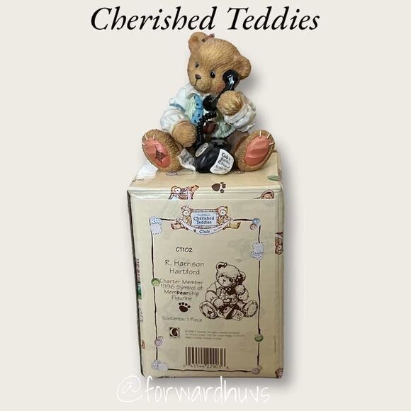 Cherished Teddies Charter Member Figurine "R. Harrison Hartford" - Dated 1996 - Picture 4 of 9